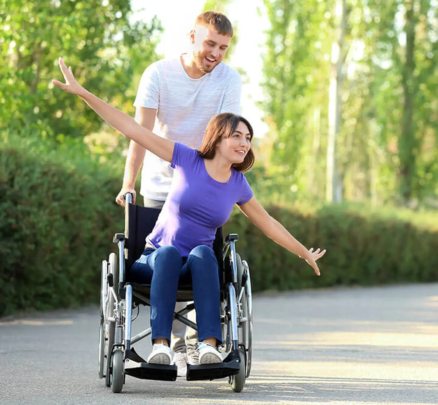 Pflegekreuz GmbH - Kundenbetreuung mit Rollstuhl